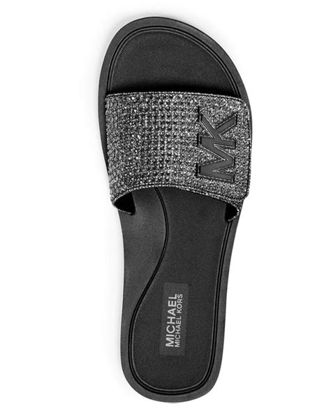 michael michael kors women's mk platform pool slide sandals|Michael Kors slip on sandals.